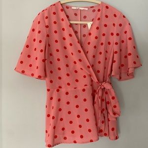 Francesca’s Women’s Wrap Blouse